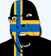 angry british caithness flag flag:caithness glasses hair looking_to_the_left open_mouth scotland soyjak stubble teeth thick_eyebrows united_kingdom variant:cobson // 721x789 // 18.2KB