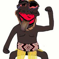black_skin brown_hair brown_skin chud chudcel coated_tongue fungal_infection hanging indigenous jartycuck kiwi maori native new_zealand noose shartycuck shitskin subvariant:jartycuck suicide tongue_out tribal tribe tribute variant:chudjak // 783x783 // 459.2KB