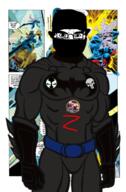 Warrior-Z(user) arabic_text balaclava bat batman batman_(series) buff caligraphy flag flag:norway flag:shahada full_body iron islam kratos kufic muscles muscular_male muslims norway punisher red self_insert shahada skull soybooru spawn stick subvariant:chudjak_front variant:chudjak // 480x729 // 324.1KB