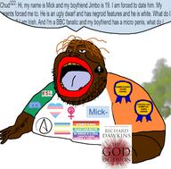 MICK_IS_A_WHINNY_ATHEISTCUCK OP_took_a_selfie_of_xerself artist:jimbo atheism atheistcuck award beard big_lips big_nose brap cloud comment discord discord_logo_facial_mark esl fart fat feminism feminist flag:ireland flag:lgbt_pride_flag flag:minor_attracted_person flag:transgender_pride_flag in_this_house ireland irish_flag jimbo_(namefag) lgbt map_(pedophile) meta:mick_edit_tags_if_youre_a_proud_MAP mick_(namefag) obese open_mouth orange_hair orthodox_cross pedophile red_lips spade speech_bubble stubble tattoo the_god_delusion tongue tranny trans_rights transgender_flag transheart variant:unknown white_background yellow_teeth // 761x750 // 277.0KB