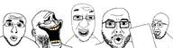 5soyjaks beard glasses group happy shocked soyjak subvariant:shawwk variant:boxingjak variant:crimjak variant:nojak variant:paperjak variant:unknown // 2490x702 // 113.5KB
