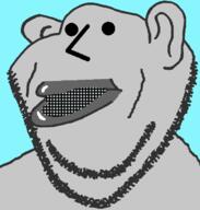 amerimutt blue_background ear grey_skin grid lips microphone mutt npc open_mouth soyjak stubble subvariant:impish_amerimutt variant:impish_soyak_ears // 598x628 // 16.3KB