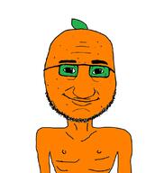 closed_mouth food froot fruit glasses green_glasses leaf malnourished malnutrition skinny smile soyjak stubble variant:vaxdad // 1026x1080 // 160.2KB