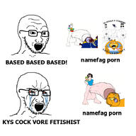 Astrofene_(namefag) bloodshot_eyes bulgarian_(user) cock_vore crying garf_(user) glasses hypocrisy namefag_porn open_mouth soyjak stubble subvariant:euroaryan subvariant:euromutt variant:markiplier_soyjak variant:meximutt variant:soyak // 900x900 // 263.6KB