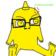 angry drawing mustard mustard_(user) sitting subvariant:condiment transparent_background variant:feraljak yellow_skin // 400x400 // 16.1KB
