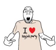 arm clothes glasses hand heart i_love merge open_mouth pointing soyjak soyjak_party stubble tshirt variant:bernd variant:shirtjak // 648x581 // 57.1KB