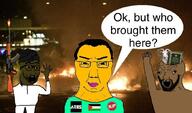 america_first didnt_happen goat irl_background islam muslims nick_fuentes palestine quran subvariant:chudjak_front variant:chudjak variant:excited_soyjak yellow_skin // 1024x604 // 74.2KB