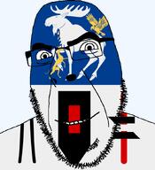 angry animal bird country county dog eagle elk flag flag:jamtland glasses hair jamtland looking_to_the_left smile soyjak stubble sweden teeth thick_eyebrows transparent_background variant:cobson // 775x849 // 103.2KB