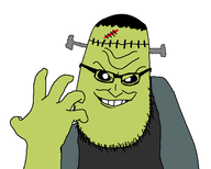 arm frankenstein frankenstein's_monster glasses green_skin monster stiches stubble teeth teeth_showing variant:syndromejak white_background // 557x446 // 6.9KB