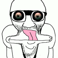 animated arm closed_mouth clothes distorted glasses oh_my_god_she_is_so_attractive soyjak stubble subvariant:el_perro_loco tongue tshirt variant:el_perro_rabioso // 415x500 // 284.3KB