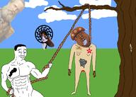 2soyjaks blue_eyes brazil brown_skin cangaço cloud grass hanging holding_object holding_rope lynching map muscles neovagina paulo_kogos pedro_ii rope sky sonnenrad tattoo tranny tree variant:bernd variant:chudjak variant:soyak // 2100x1500 // 581.4KB