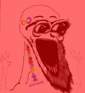 animated autism colorful distorted ext=gif eyebrows eyes flashing glasses hand hand_up oh_my_god_she_is_so_attractive open_mouth puzzle_piece sperg stretched_mouth stubble subvariant:wewjak surprised teeth variant:soyak // 640x700 // 133.9KB
