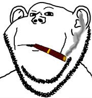 artist:Jay cigar cigarette confused eyebrows looking_at_you smoke smoking variant:impish_soyak_ears // 598x633 // 31.4KB