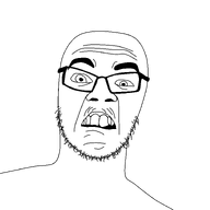bald glasses jacksepticeye open_mouth stubble subvariant:feral_disgusted template variant:feraljak // 1500x1500 // 32.6KB