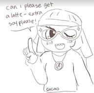 avengers blush clothes cute cute_girl eyelashes girl glasses hair hat necklace nentendo_switch soy soylent soylent_(cacao) teeth variant:soytan video_game videogame videogames white_skin woman // 1386x1362 // 484.3KB