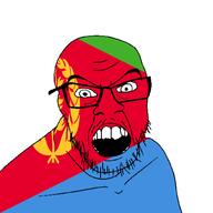 angry country eritrea flag glasses jacksepticeye looking_at_you mustache open_mouth soyjak stubble teeth variant:feraljak youtube // 1500x1500 // 38.2KB
