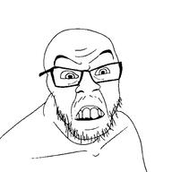 confused eyebrow eyebrow_raise glasses stubble surprised teeth variant:feraljak // 1500x1500 // 22.4KB