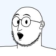glasses open_mouth soyjak stubble subvariant:weirdpenis_but_with_open_mouth_so_that_makes_him_more_ias template variant:weirdpenis white_skin // 900x900 // 16.7KB