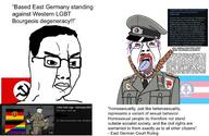 2soyjaks bloodshot_eyes communism court crying east_germany faggot flag:germany flag:transgender_pride_flag german_unification german_uniform germany hammer_and_sickle homosexual homosexuality meta:tagme open_mouth rope screenshot soyjak suicide text tongue trans variant:bernd variant:chudjak youtube // 1372x891 // 447.1KB