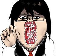 black_nails cum funamusea glasses hair hand kurokawa_nataka lips open_mouth variant:slurpjak white_skin // 564x544 // 102.8KB