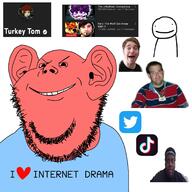 angry beard blue_shirt chris-chan clothes creative_commons_license drama dream ear edp445 evil i_love jelly_bean meme red_skin shane_dawson smile subvariant:wikiswede teeth tiktok turkey_tom twitter variant:impish_soyak_ears youtuber // 1378x1378 // 551.6KB