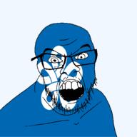 angry flag flag:fukuoka fukuoka glasses hair japan looking_at_you mustache open_mouth soyjak stubble teeth todofuken transparent_background variant:feraljak // 1500x1500 // 102.2KB