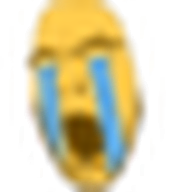 closed_eyes crying emoticon glasses low_resolution open_mouth series:soymoji soyjak stubble variant:cobson yellow_skin 😭 // 18x20 // 720