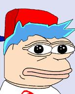 amphibian baseball_cap blue_hair boyfriend_(friday_night_funkin') fnf friday_night_funkin' frog looking_at_you nas:pepe pepe_the_frog white_skin // 1000x1250 // 15.5KB
