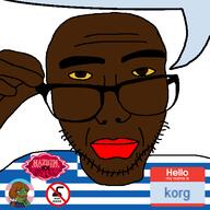 amphibian anti_shower bald black_skin flag:greece flag:transgender_pride_flag frog gayreece gayreek greece greekroach hazbin_hotel hello_my_name_is_(sticker) korg_(namefag) mucus name_tag namefag_drama namefags nigger pepe prohibition_sign red_lips shitskin snot_niglet speech_bubble speech_bubble_empty t50_eyes tranny trans transgender_flag variant:sobot yellow_sclera // 544x543 // 59.8KB