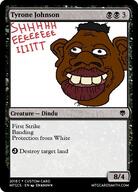 afro arrow big_lips big_nose brown_skin card dindu_nuffin ear head johnson magic_the_gathering meta:not_oc nas:tyrone negro negroid nigger sheeeit skull text tyrone yellow_teeth // 375x523 // 67.3KB