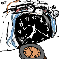 clock crying glasses red_eyes stubble subvariant:epic_soy_lord_(cuck_master) tear teeth variant:cryboy_soyjak variant:im_a_bit_shy watch white_background white_skin // 575x577 // 197.3KB