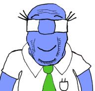 arm balding calm clothes dilbert glasses hair necktie no_eyes open_mouth soyjak stubble subvariant:science_lover variant:markiplier_soyjak wally_(dilbert) // 816x784 // 85.7KB