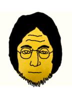 eyebrows forehead_lines glasses gold hair mouth_closed nose soyjak stubble variant:lennonjak // 600x800 // 226.4KB