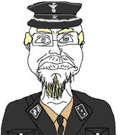 a10_eyes aryan balding blue_eyes chin closed_mouth clothes eagle glasses hair nazism officer officer_cap oh_my_god_she_is_so_attractive skull stubble suit swastika ugly variant:dihjak yellow_hair // 744x808 // 41.1KB