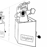 animated arm box clothes clown glasses hand hat multiple_soyjaks open_mouth soy soyjak soylent stubble variant:markiplier_soyjak // 639x639 // 2.3MB