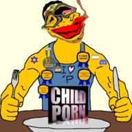 'p award awards discord dwayne_johnson fork goggles judaism knife map_(pedophile) marty martycuck medal minion minions_party pedophile plate rent_free shrek sing_(movie) splintercuck star_of_david subvariant:chudjak_front subvariant:jartycuck table the_rock transheart variant:chudjak yellow_skin // 640x640 // 134.1KB