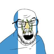 angry country flag glasses guatemala jacksepticeye looking_at_you mustache open_mouth soyjak stubble teeth variant:feraljak youtube // 1500x1500 // 77.0KB