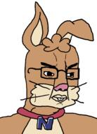 angry animal animal_nose brown_hair buck_teeth chocolate_milk choker collar fur glasses letter milk necklace nesquik rabbit soyjak variant:chudjak whisker white_background // 497x689 // 76.1KB