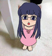 animal anime cat cute glasses open_mouth rika_furude soyjak stubble variant:poopson variant:unknown wholesome // 578x620 // 556.8KB