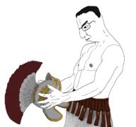 chud glasses naked roman_empire roman_legionary_helmet rome variant:chudjak white_background // 2368x2216 // 311.2KB