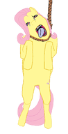 fluttershy hanging my_little_pony open_mouth rope variant:bernd // 1300x2540 // 81.8KB