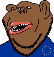 big_ears big_lips brown_skin euromutt european_union flag flag:european_union star_(symbol) stubble subvariant:impish_amerimutt variant:impish_soyak_ears // 598x628 // 21.4KB