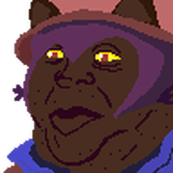 animal_ears clothes eyebags hair hat jimbo_(namefag) jimbo_(user) lips low_resolution meta:namefags meta:not_a_fucking_duplicate oneshot pixel_art purple_hair scarf series:jimbo_emotes transparent_background variant:alicia video_game yellow_sclera // 96x96 // 3.2KB