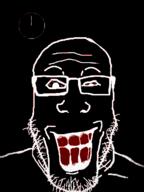 animated beard black_skin crazed ext=gif glasses inverted looking_at_you smile stubble variant:markiplier_soyjak // 480x640 // 1.9MB