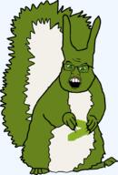 animal arrow full_body fur glasses green_skin greentext open_mouth series:animaljaks stubble subvariant:feralsquirrel trend:squirreljakking variant:feraljak // 671x993 // 26.7KB