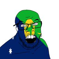 angry christmas_island country flag glasses jacksepticeye looking_at_you mustache open_mouth soyjak stubble teeth variant:feraljak youtube // 1500x1500 // 34.3KB