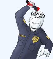badge blood clothes coaltent_cop flashlight glasses police smile soyjak stubble variant:dubbbzjak // 950x1076 // 304.3KB