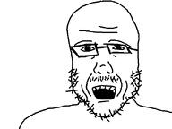 bald eye_bags eyebrows glasses moustache no_ears nose open_mouth stubble teeth terry_davis torso variant:unknown wrinkles // 639x478 // 12.4KB