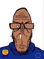 :3 angry award beard brown_skin countrywar crying euromutt european european_union flag flag:european_union glasses most_obsessed_faggot_award mutt open_eyes red_eyes shitskin star_(symbol) subvariant:euromutt sweater teeth_showing variant:markiplier_soyjak // 594x797 // 36.0KB