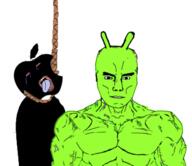 ack android apple arm buff closed_mouth ear google green_skin hanging iphone lips phone rope subvariant:muscular_chud suicide variant:bernd variant:chudjak // 370x320 // 44.5KB